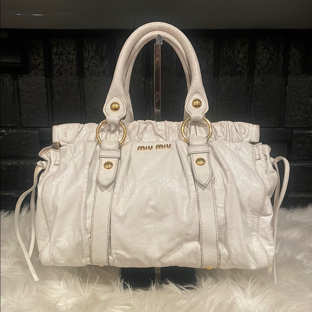 Miu Miu White Satchel Bag
